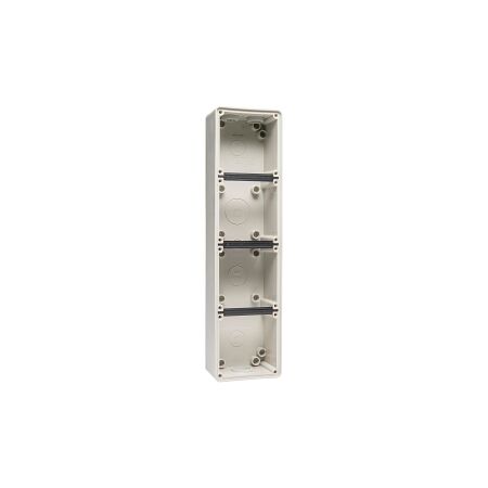 NHP ISO Back Box/Base, 4 Gang (1 x 4) - Inline 63mm depth, Grey