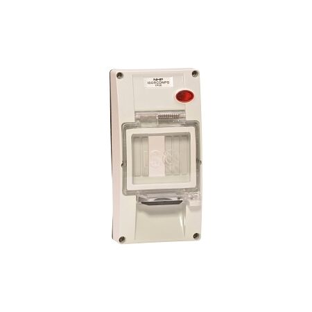 NHP ISO Cover - RCD, 2 Gang - 45mm depth, Grey