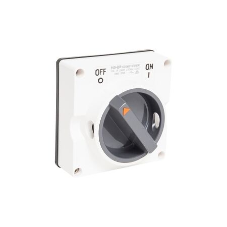 NHP ISO Surface Switch, 1 Pole 2 Way 10A 250V AC, w/o Base, Resistant White