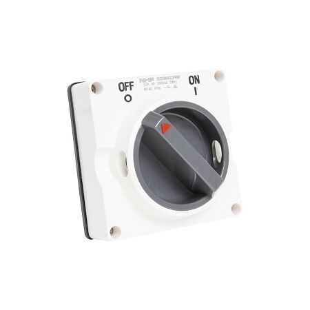 NHP ISO Surface Switch, 4 Pole 32A 500V AC, w/o Base, Resistant White