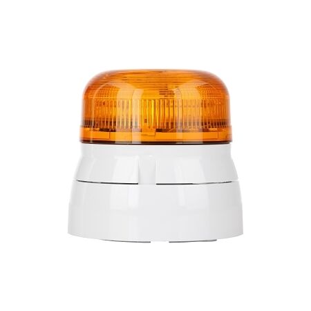 Klaxon Flashguard Beacon 3 Joules Xenon Flashing or Strobe Mode IP65 230V AC Ceiling/Wall Mnt Amber