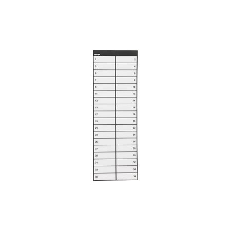 NHP Concept Panelboard Accessory Label Escutcheon Legend 1 to 36 suits DINT