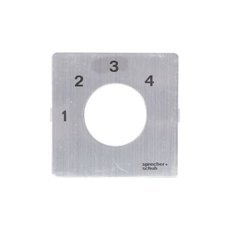 Sprecher and Schuh L2 Cam Switch Ll2A4 Legend Plate 48 x 48mm 1 2 3 4