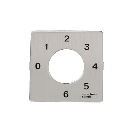 Sprecher and Schuh L2 Cam Switch Ll2A4 Legend Plate 48 x 48mm 0 1 2 3 4 5 6