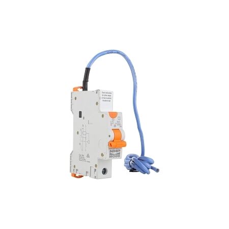 NHP MOD6 Residual Current Device - Short body w/ Overcurrent 6kA 16A 1PN C Curve 30mA Type A Pigtail