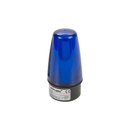 Moflash Xenon Beacons Edison Screw Cap 2 Joules Flash Mode IP65 10 to 72V AC DC W/S Mount Lens Blue