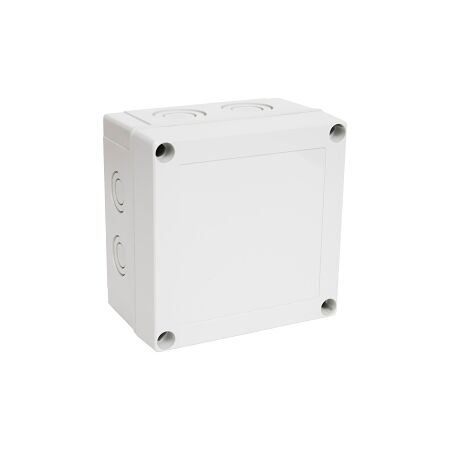 Fibox MNX Terminal Box PC IP66 and IP67 with Knock Out H130 x W130 x D75mm Grey