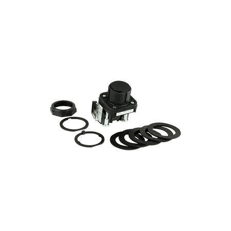 Allen-Bradley 800H Pushbutton 30.5mm Complete PL FS Bootless Flush HD MOM 1NO 1NC Black N ILL