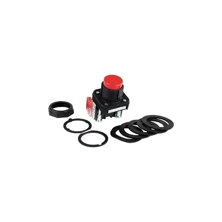 Allen-Bradley 800H Pushbutton 30.5mm Complete PL Guards on Contacts EXT HD 1NO 1NC Red