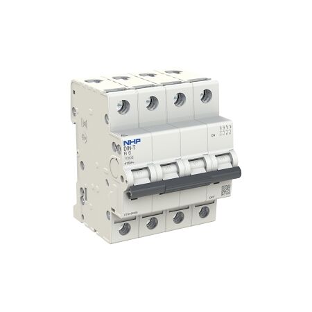 NHP DIN-T Miniature Circuit Breaker MCB 10kA 4 Pole 13A D Curve
