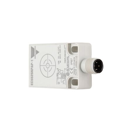 Carlo Gavazzi Capacitive Proximity Plastic Rectangular 55 x 38mm DC NPN NO NC 25mm M12