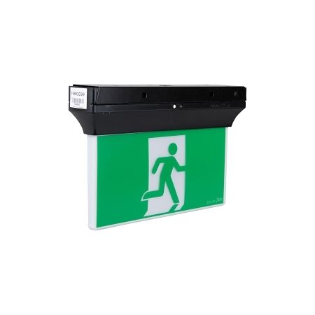 Stanilite Single Point Platinum Exit Lighting LED Edgelit Quickfit RF Black And White