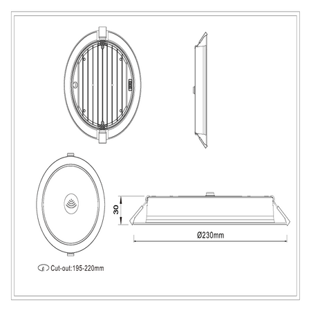 24w PIR Sensor Downlight Non Dimmable