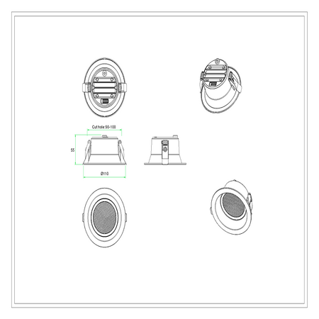 7w LED Downlight Antiglare White