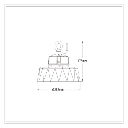 100w UFO Highbay 6000K - Black