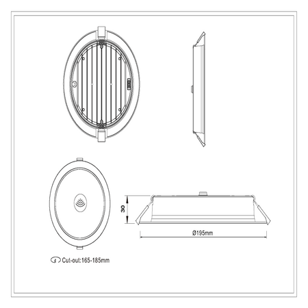 18w PIR Sensor Downlight Non Dimmable