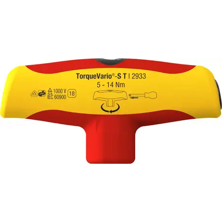 Torque screwdriver with T-handle TorqueVario®-S T electric 6.0 mm | 5 - 14