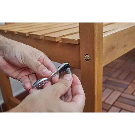 Bit ratchet 90 mm with thumb wheel 1/4" | 90 mm