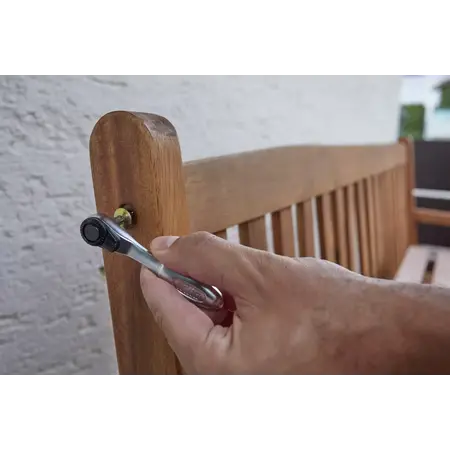 Bit ratchet 90 mm with thumb wheel 1/4" | 90 mm