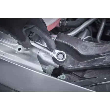 Ring ratchet open-ended spanner set
