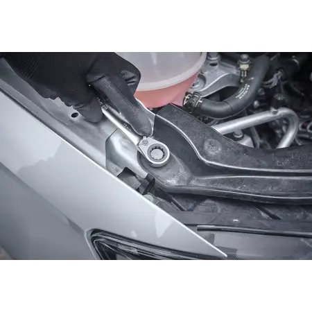 Ring ratchet open-ended spanner set