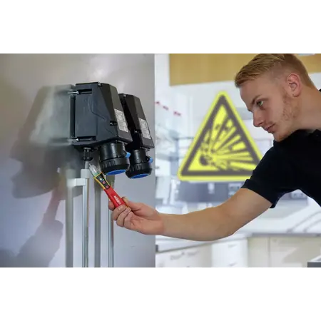 Single-pole, non-contact voltage tester volt detector, explosion protected 12-1,000 V AC 12 - 1000