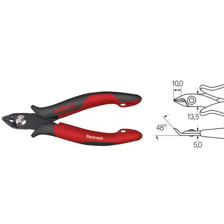 Oblique end cutting nippers Electronic 130 mm | -