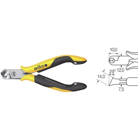 Oblique end cutting nippers Professional ESD 115 mm | -