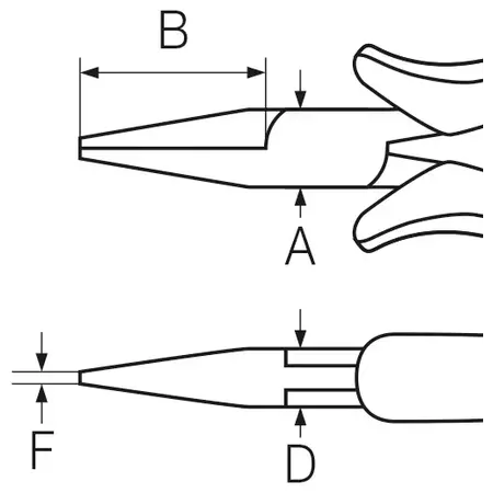 Professional ESD needle nose pliers 145 mm | -