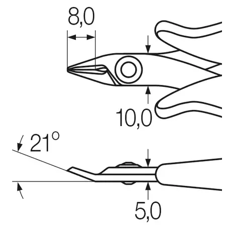 Electronic diagonal cutters - | 126 mm