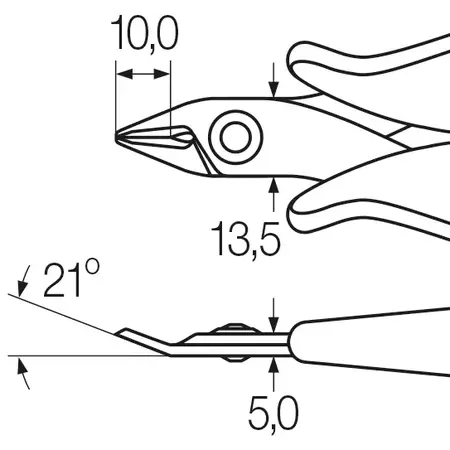 Electronic diagonal cutters - | 130 mm