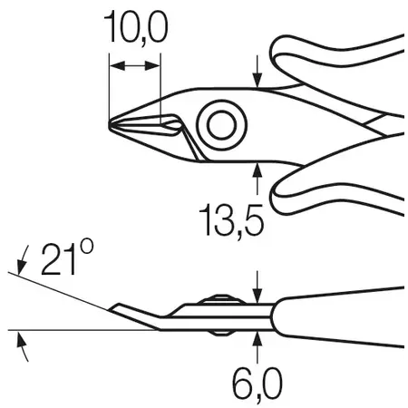 Electronic diagonal cutters 135 mm | -