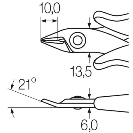 Electronic diagonal cutters - | 130 mm
