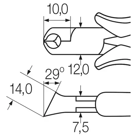 Oblique end cutting nippers Professional ESD 115 mm | -