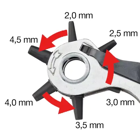 Professional revolving punch pliers 225 mm | 9"