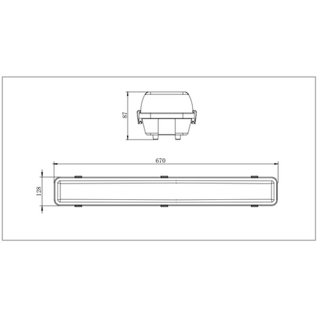 24V 2' Weatherproof Emergency Batten