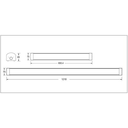 2ft Slimline Emergency Batten