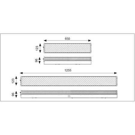 2ft LED Strip Emergency Batten - Prismatic