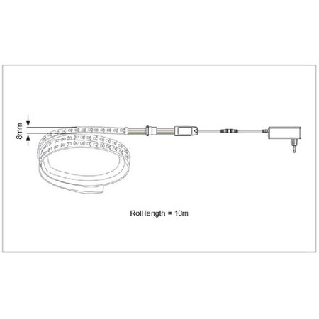 10m COLA LED Strip - 6000K (incl Connectors)Dotless