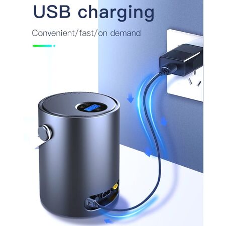 Rechargeable Portable Tyre Inflator Wireless Mini Air Pump With 4 Piece Accessory Kit for e-Bike, Scooter, Car – 4500mAh Battery