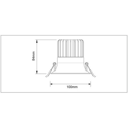 12W Fixed Spot COB Downlight - White