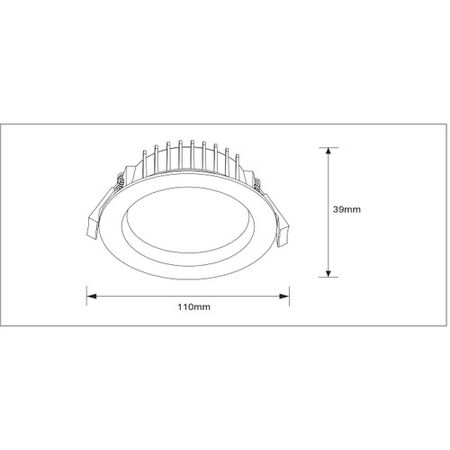13W Recessed Tri-Colour Downlight - Black