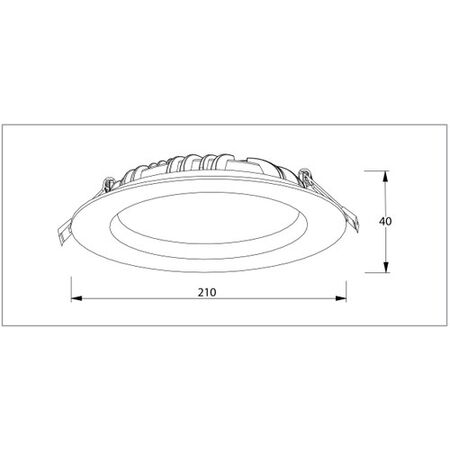 20/40W Tricolour Downlight (200mm)