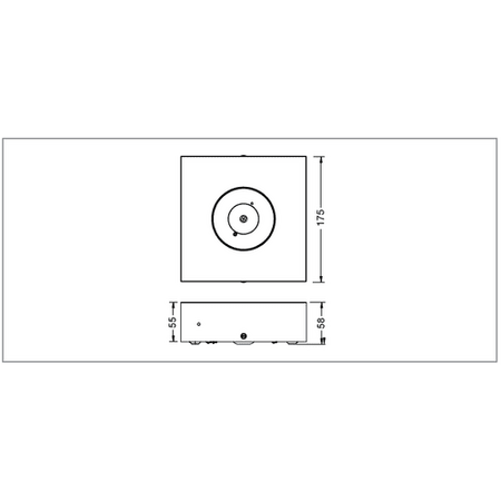 Surface Mount Emergency Downlight - Black