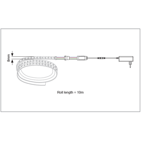 10m LED Strip - 6000K (incl 24V Driver)