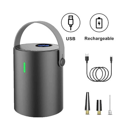 Rechargeable Portable Tyre Inflator Wireless Mini Air Pump With 4 Piece Accessory Kit for e-Bike, Scooter, Car – 4500mAh Battery