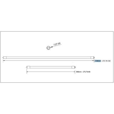 600mm T8 LED Tube