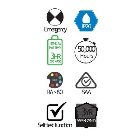 Premium Emergency Downlight with Self Test - Surface Mount