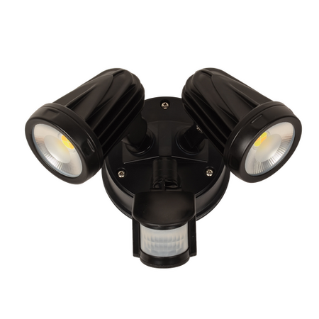 Premium Twin Spotlight with Sensor - Black