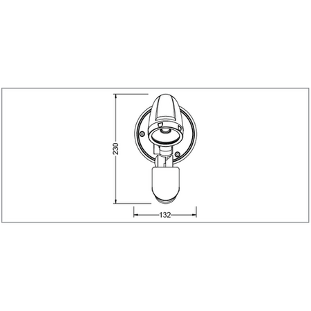 Single Spotlight with Sensor- Black